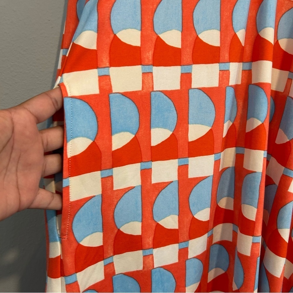 J.McLaughlin Colorful Geometric Retro Boho Shift Summer Dress Small - Picture 4 of 8